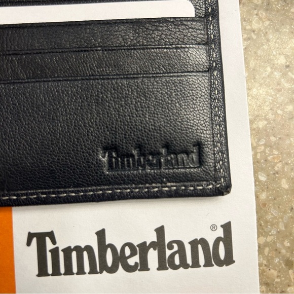 NWT Timberland Black Genuine Leather Bifold Wallet Men’s - Blix Passcase - Picture 10 of 11